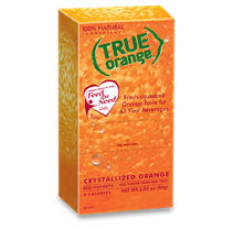 (100 Packets) True Orange Sugar Free, On-The-Go, Caffeine Free Powdered Drink Mix