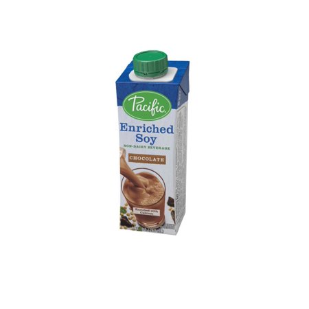 (24 Pack) Pacific Foods Enriched Soy Milk Non-Dairy Beverage, Chocolate, 8 oz