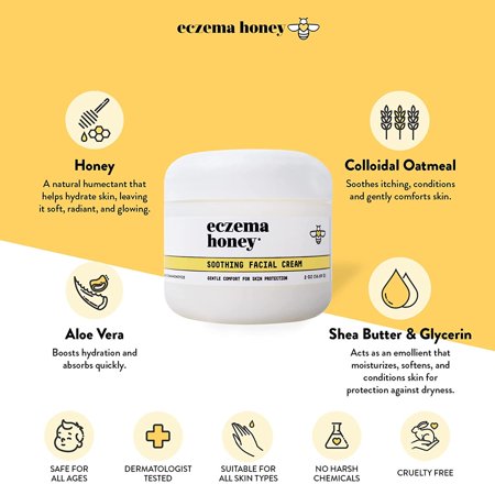 Eczema Honey Soothing Facial Cream - 2oz