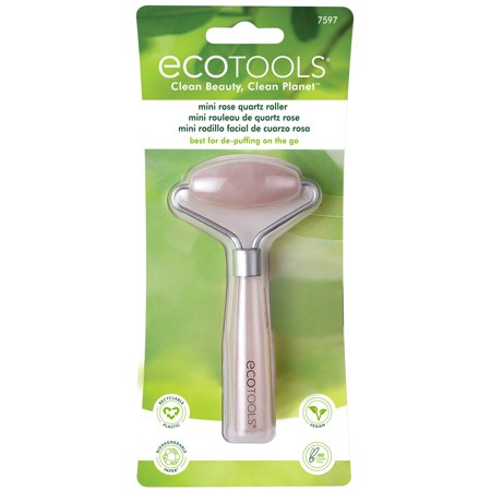 EcoTools Mini Rose Quartz Facial Roller and Face Massager  Skincare and Sculpting Tool 1 Count