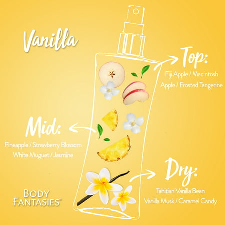 Body Fantasies Signature Fragrance Body Spray  Vanilla  8 fl oz