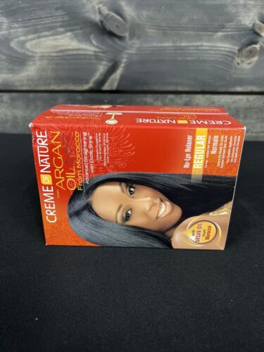 Creme of Nature with Argan Oil From Morocco Advanced Straightening with Exotic Shine No-Lye Relaxer  1.0 ct