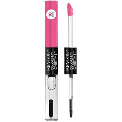 Revlon ColorStay Overtime Lipcolor  Long Wearing Liquid Lipstick  490 For Keeps Pink  0.07 fl oz