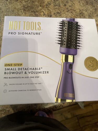 Hot Tools Pro Signature One-Step Hair Dryer Volumizer with Detachable Medium Head  Purple Blow Dryer