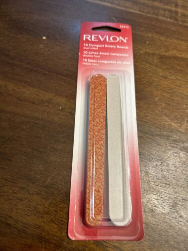 Revlon Compact Emery Boards Nail File  Dual Sided for Shaping and Smoothing Finger and Toenails  10 count