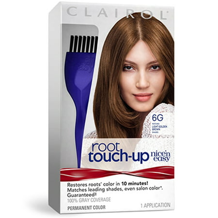 Clairol Root Touch-Up Permanent Hair Color Creme  6G Light Golden Brown  1 Application  Hair Dye