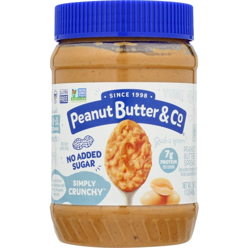4 Packs Peanut Butter & Co. Peanut Butter Spread No Added Sugar 16 oz 454 g New