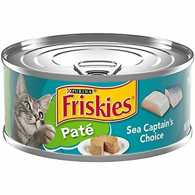 (24 Pack) Friskies Pate Wet Cat Food  Tasty Treasures With Ocean Fish & Tuna and Scallop Flavor  5.5 oz. Cans