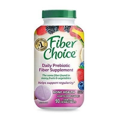 *2* Fiber Choice Bone Daily Prebiotic Fiber 90 Chewable Berry Tablet Exp:072025