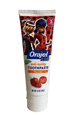 Orajel Kids Miraculous Anti-Cavity Fluoride Toothpaste  Natural Fruity Burst Flavor  4.2oz Tube