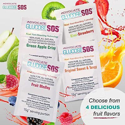 (1 Pack) Glucose SOS, Green Apple Crisp