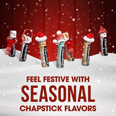 Chapstick Holiday Tree Lip Balm - 4ct Candy Cane flavor .15oz each