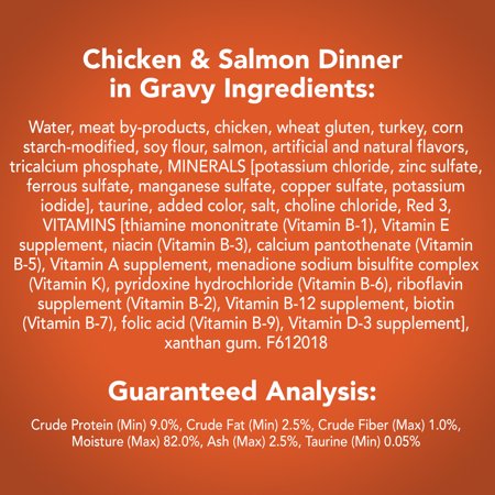 (24 Pack) Friskies Gravy Wet Cat Food  Shreds Chicken & Salmon Dinner in Gravy  5.5 oz. Cans