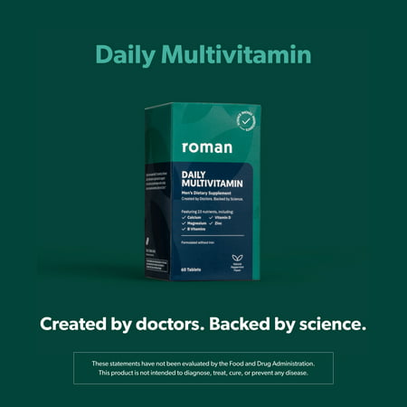 Roman Daily Multivitamin Supplement for Men with 23 Nutrients  60 Tablets