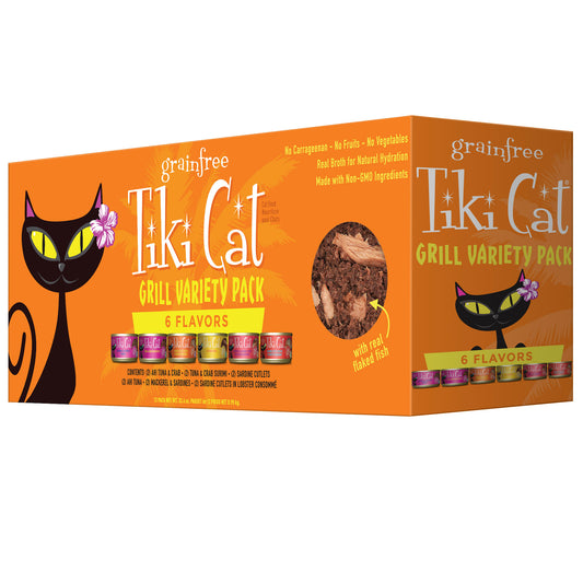 (12 Pack) Tiki Cat King Kamehameha Luau Variety Pack Wet Cat Food  2.8 oz. Cans