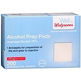 Walgreens 70% Isopropyl Alcohol Prep Pads - 200.0 ea