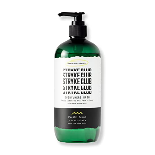 Stryke Club Everywhere Liquid Body and Face Wash  All Skin Type  Pacific Scent  16 fl. oz. Bottle