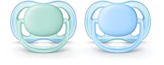 Philips AVENT Ultra Air Pacifier, 0-6 months, bluegreen, 2 pack, SCF24420