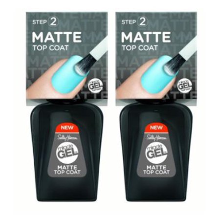 (2 pack) Sally Hansen Miracle Gel Nail Color, Matte Top Coat