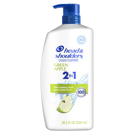 Head and Shoulders 2 in 1 Dandruff Shampoo and Conditioner  Green Apple  28.2 oz