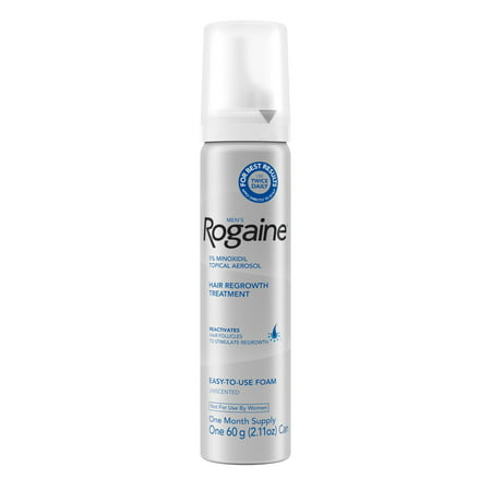 Men s Rogaine 5% Minoxidil Foam for Hair Regrowth  1-Month Supply