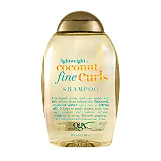 OGX Lightweight + Coconut Fine Curls Moisturizing Daily Shampoo with Flaxseed & Citrus Oil  13 fl oz