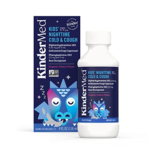 KinderMed Kids’ Nighttime Cold & Cough  Organic Cherry Flavor  4 oz (118 mL)