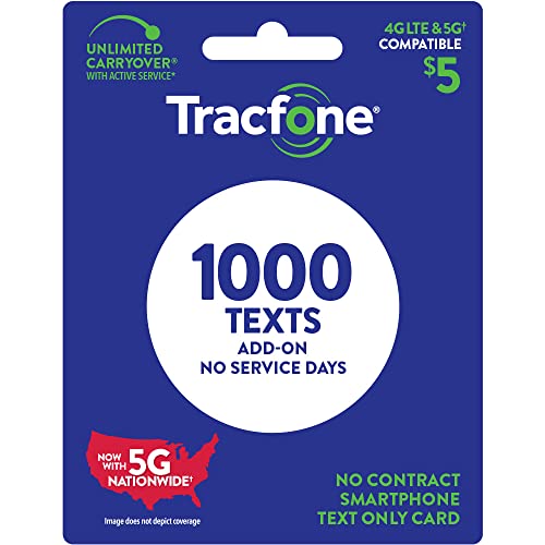 TracFone $5 Text Add–On Card 1000 TXT [Email Delivery]