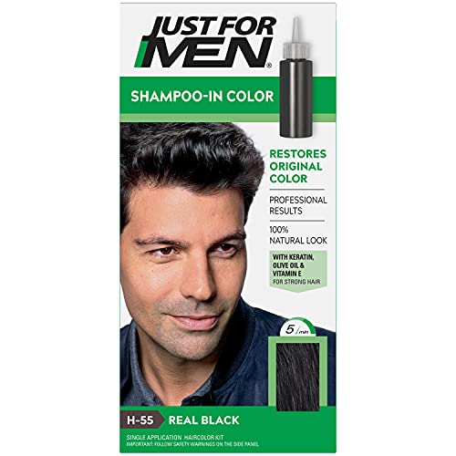 Just For Men Shampoo-in Hair Dye for Men  H-55 Real Black