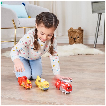 Mighty Express  Rescue Red Motorized Toy Train with Working Tool and Cargo Car Kids Toys for Ages 3 and up