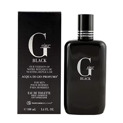Parfums Belcam G Eau Black Eau de Toilette  Cologne for Men  3.4 Oz