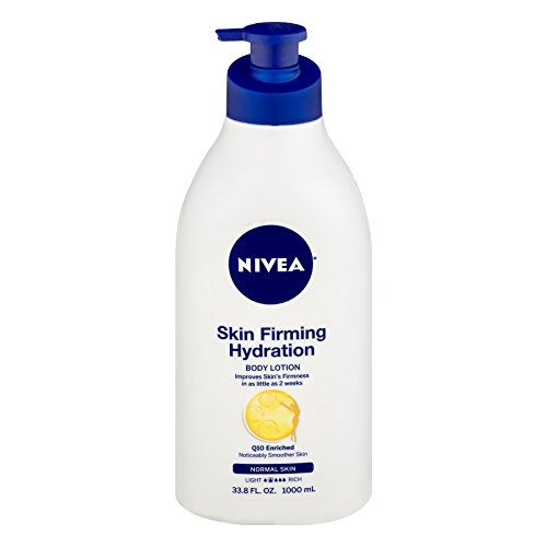 NIVEA Skin Firming Hydration Body Lotion with Q10 and Shea Butter  33.8 Fl Oz Pump Bottle