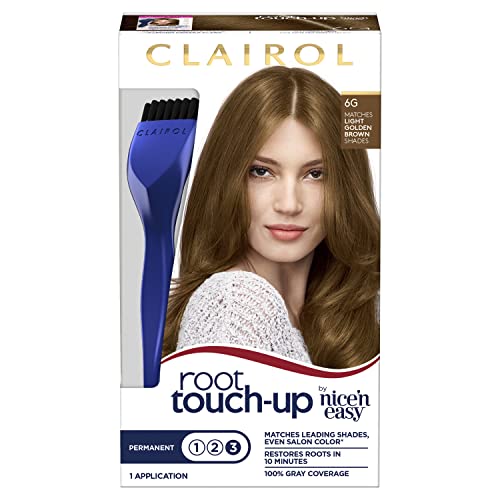 Clairol Root Touch-Up Permanent Hair Color Creme  6G Light Golden Brown  1 Application  Hair Dye