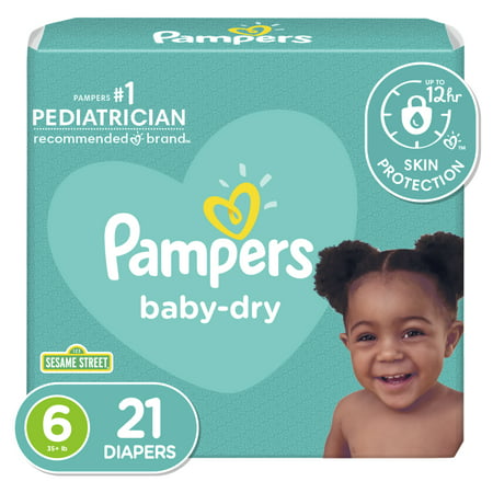 Pampers Baby Dry Diapers Size 6  21 Count (Select for More Options)
