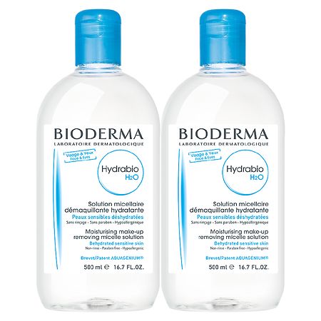 (Pack of 2) Bioderma - Hydrabio H2O - Micellar Water - Cleansing & Make-Up Removing - 2 x 16,7 fl oz