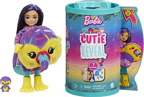 Barbie Cutie Reveal Chelsea Doll and Accessories  Jungle Series  Toucan-Themed Small Doll Set