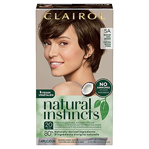 Natural Instincts Clairol Demi-Permanent Hair Color - 5A Medium Cool Brown, Clove - 1 Kit