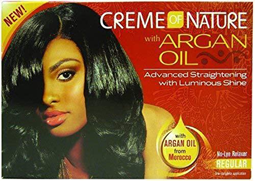 Creme of Nature with Argan Oil From Morocco Advanced Straightening with Exotic Shine No-Lye Relaxer  1.0 ct