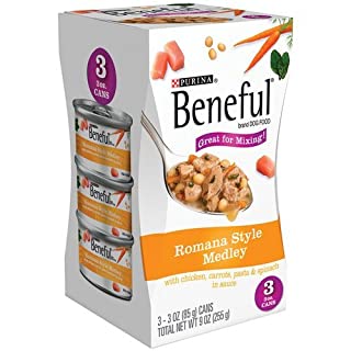 (3 Pack) Purina Beneful Wet Dog Food, Medleys Romana Style With Chicken in Sauce, 3 oz. Cans