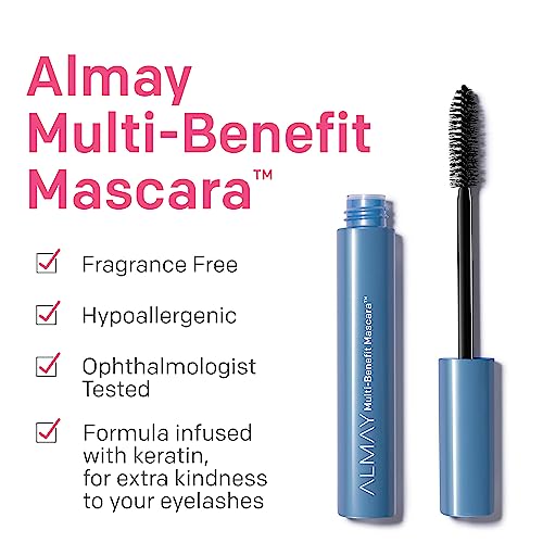 Almay Mascara by Almay  Volume  Length  Definition & Conditioning  Multi-Benefit Eye Makeup  Hypoallergenic and Fragrance Free  501 Blackest Black  0.24 Fl Oz