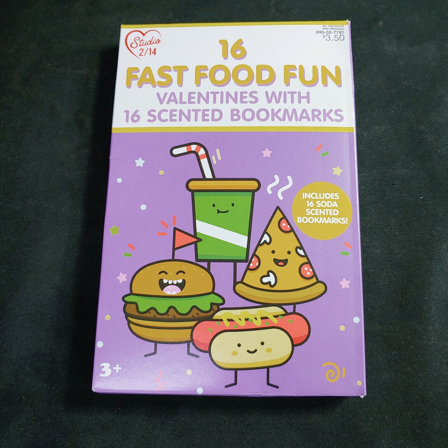 16ct Valentine's Day Scented Bookmarks Fast Food Kids Exchange Cards