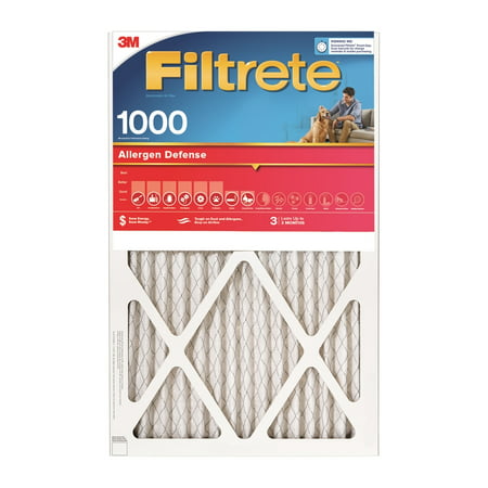 Filtrete Reduction Filter Electrostatic  Micro Allergen 20   X 20   X 1   Pleated 1000 Mpr 2Pack Case of 3