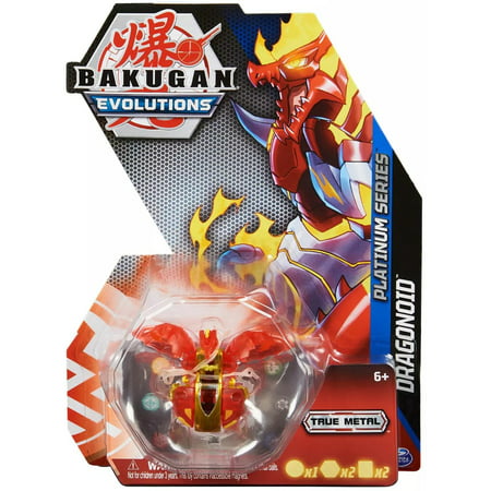 Bakugan Platinum Series Dragonoid Single Figure & Trading Card (Red)