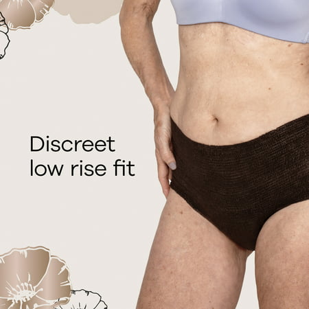 Always Discreet Boutique Incontinence Underwear  Maximum Protection  SM  Black  12 Ct