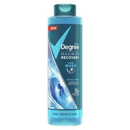 Degree Men Maximum Recovery Body Wash & Soak For Post-Workout Recovery  Skincare Routine Cool Rush + Epsom Salt + Electrolytes Bath and Body  Product 22