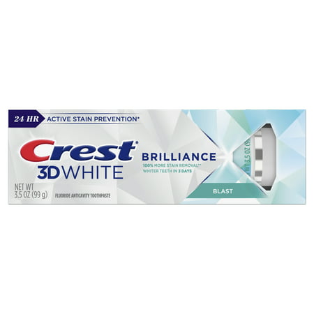 Crest 3D White Brilliance Blast Teeth Whitening Toothpaste  3.5 oz