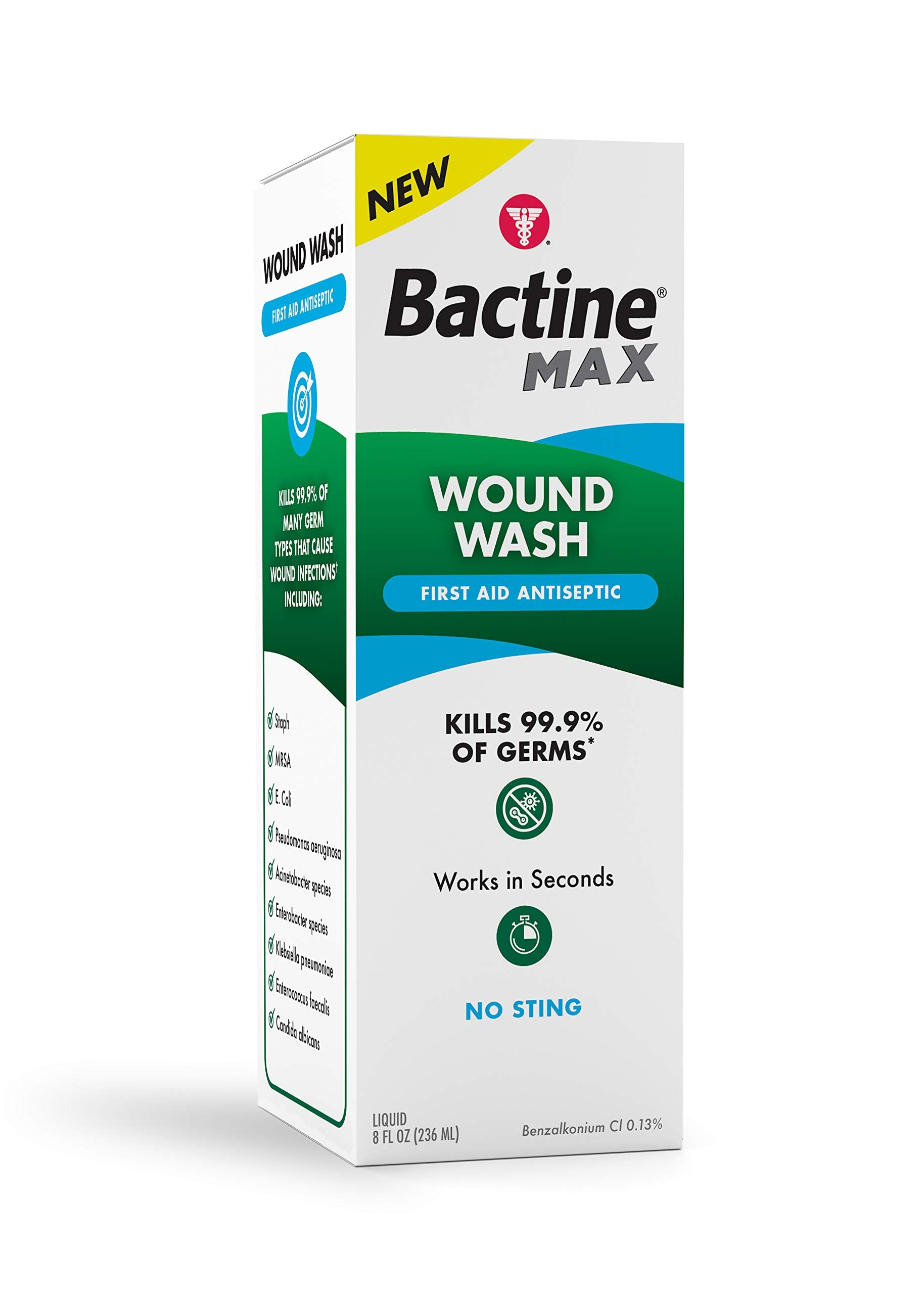 Bactine MAX Wound Wash First Aid Antiseptic 8 fl oz Liquid – Bargain Lane