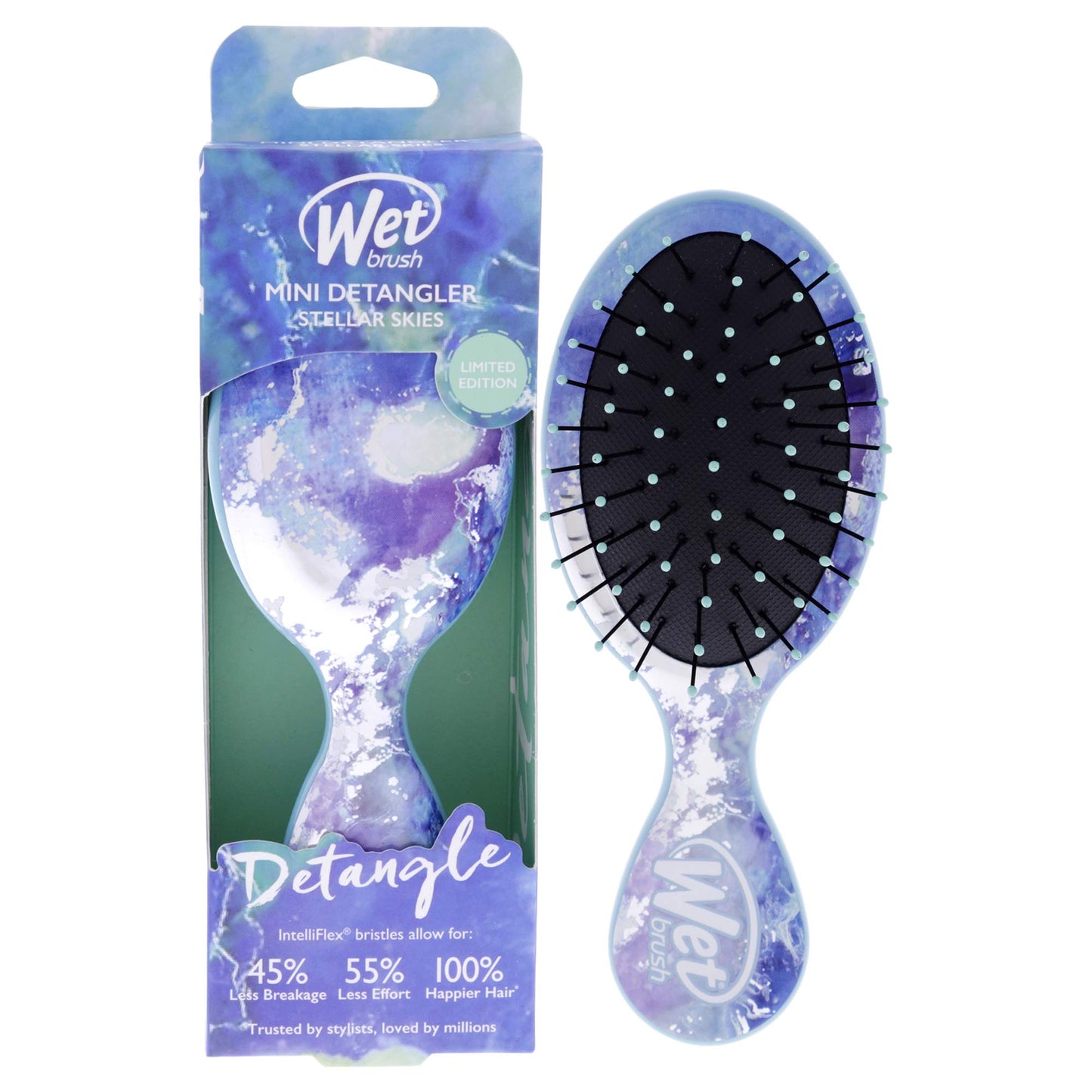 Wet Brush Mini Detangler Stellar Skies Brush - Turquoise Skies Hair Brush 1 Pc