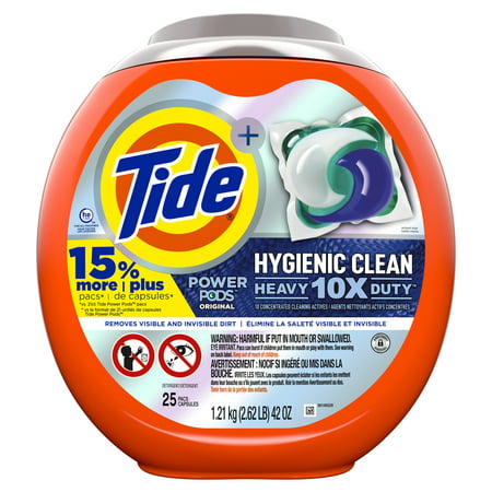 Tide Power PODS Laundry Detergent Pacs  Hygienic Clean  Original  25 ct