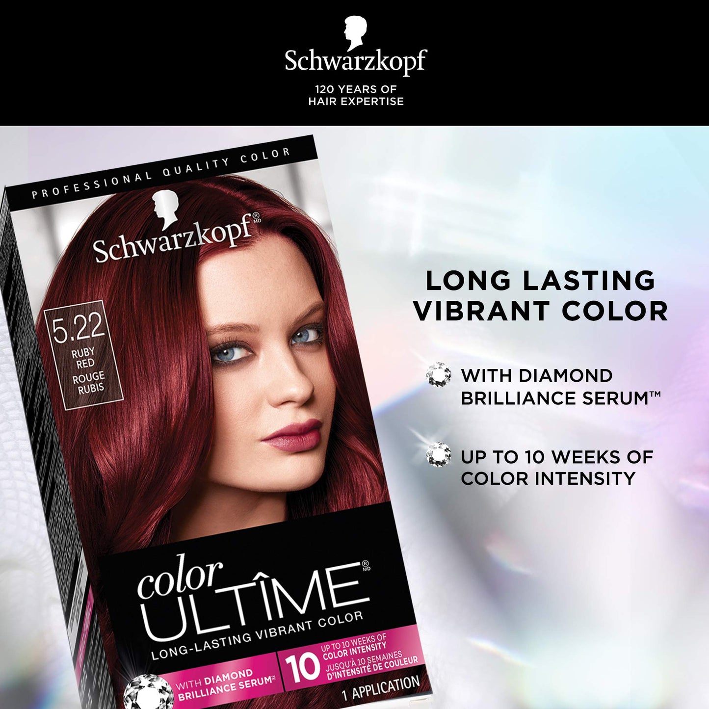 Schwarzkopf Ultime Permanent Hair Color Cream  5.22 Ruby Red